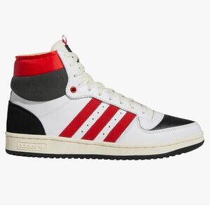 ADIDAS Top Ten RB Basketball High Tops Sneakers White Black Red Old School 8.5